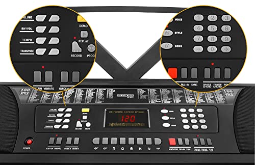 Funkey Super Kit 61 touches en noir avec trépied, banquette et casque - Les Beatles, Paul McCartney, John Lennon, RIngo Starr, George Harrison Funkey Super Kit 61 touches en noir avec trépied, banquette et casque – Image 5