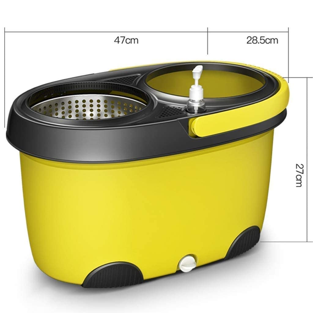 Mocio Rotante 360 ° Spin Mop Sistema Pulizia della casa Mocio Pavimenti con Secchio Kit detergente Pavimenti in Legno Duro Plus 3 Mop Head