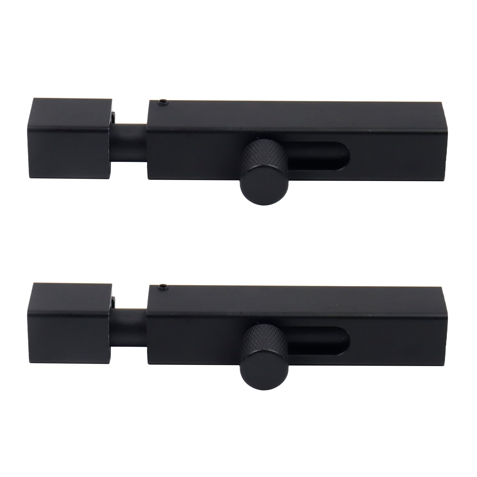 Nicerity 2Pcs Security Door Bolt Latch 3.54inch/90mm Black Door Safety Locks from Inside Bathroom Stall Lock Slide Locks for Inside Door