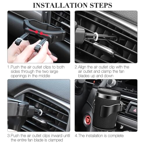 Porte gobelet voiture pour Fiat Seicento et Tipo : support canette réglable - 8