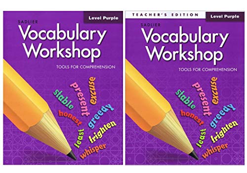 (2P16428) Sadlier Vocabulary Workshop Student Book with Teacher's Edition - PURPLE
