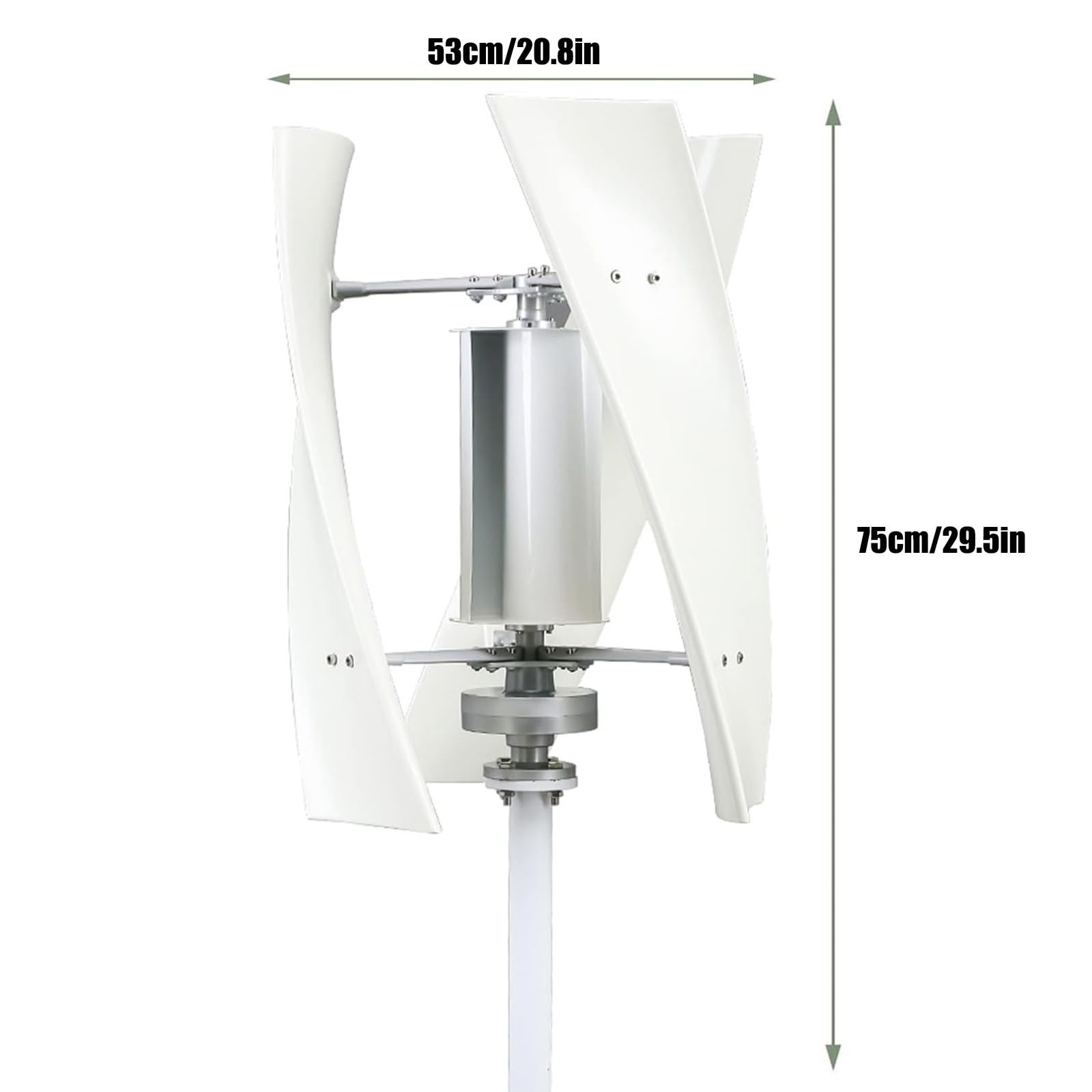 Turbina eolica ad asse verticale da 10000 W 12 V 24 V, turbina eolica a levitazione magnetica permanente ad asse verticale con controller MPPT Set di turbine eoliche verticali per casa o campeggio,12V