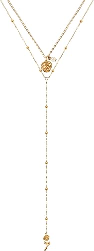 Miniatura 12 de Irregular Red Rose Necklace for Women Flower Necklace Vintage Jewelry Fashion Valentine's Day Jewelry 19.29 inches