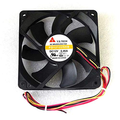 cooler Fan for Y.S. Tech 120mm x 25mm High Airflow Server Fan 106 CFM FD121225HB DC 12V 0.46A 3-WIRE