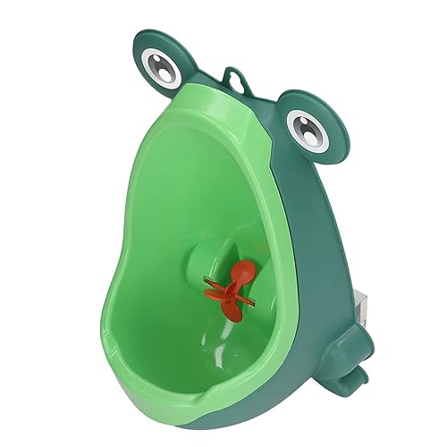 Miniatura 11 de Fafeicy Urinario para niños con 2 ventosas, de plástico montado en la pared, para entrenamiento de orinal, para niños pequeños (azul)