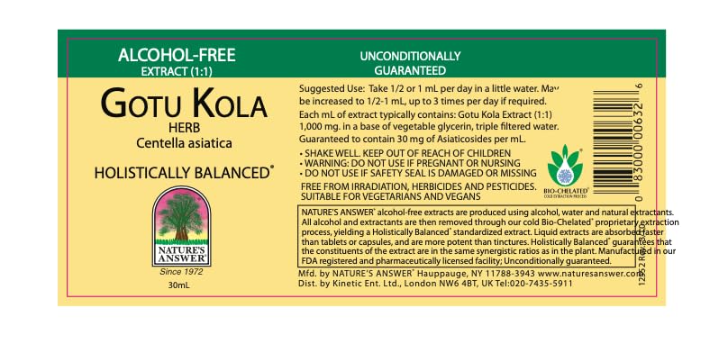 Nature's Answer Afs Gotu Kola