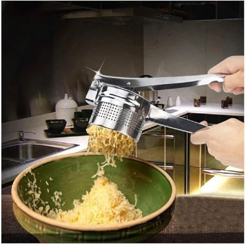 Heavy Duty Knoblauch-Presse-Brecher-Masher mit abnehmbarem Liner.Rostbeständiges Edelstahl-Ingwer-Werkzeug für Nüsse Samen Kürbispüree.
