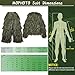 MOPHOTO 5 in 1 Ghillie Suit 3D Camouflage Hunting Suits - Jacket, Pants, Hood, Carry Bag for Adults & Youth, M/L/XL/XXL