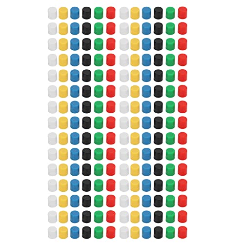 A56 180 peças conjunto de chaves de interruptor de toque leve tampas de chave de plástico redondas t