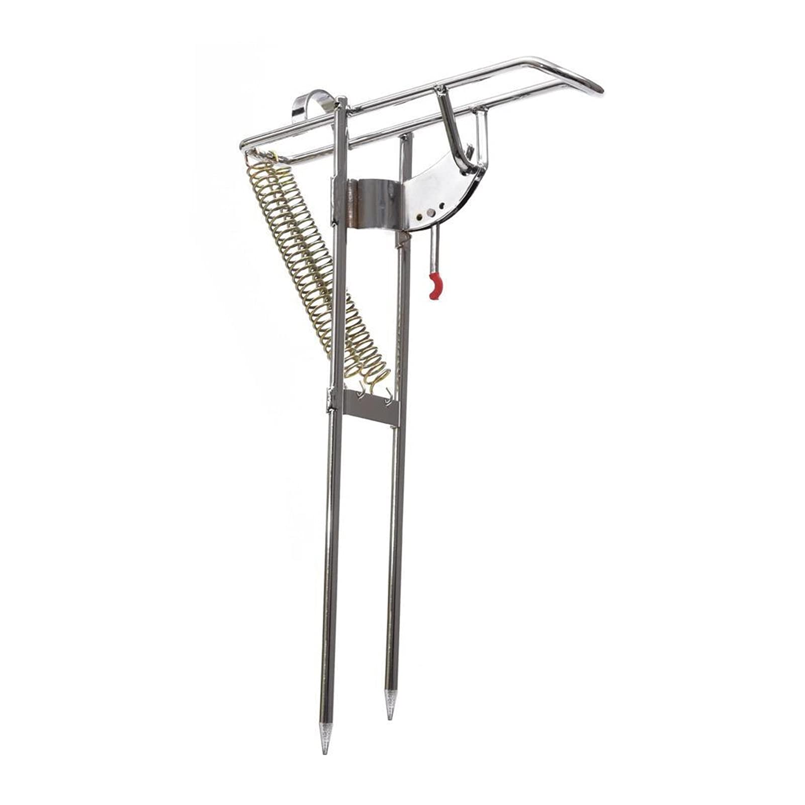 Support de canne à pêche Porte-tige de pêche automatique à double printemps automatique tige d'acier inoxydable pour supports de poisson support de sol pour la pêche au sol Support de canne à pêche po