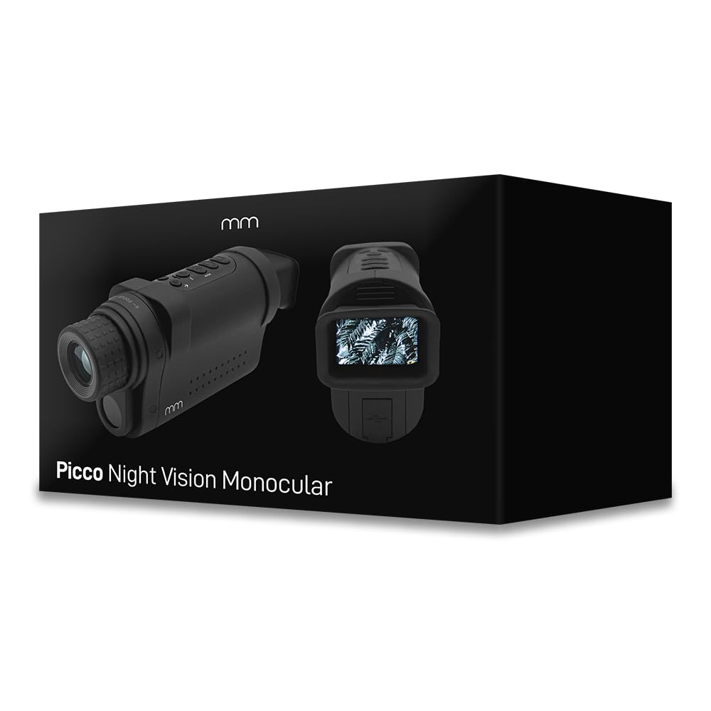Mikamax – mm Picco Night Vision Monocular – Monocular para Senderismo, Observación De Aves, Caza, Camping, Naturaleza – Regalo