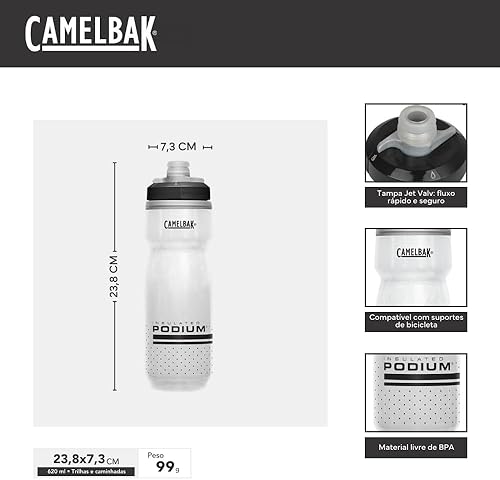 Miniatura 2 de CamelBak Podium Chill - Botella de agua aislada para bicicleta, 21 onzas, Cookie Crossroad