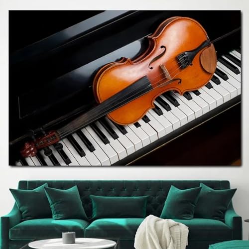 Violon classique vintage tableau KEBIA pour décoration salon cosy