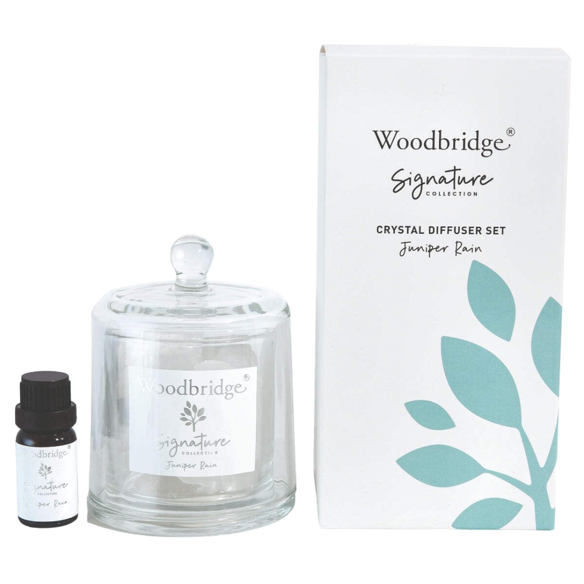 Aroma Accessories Woodbridge Juniper Rain Crystal Oil Diffuser Set