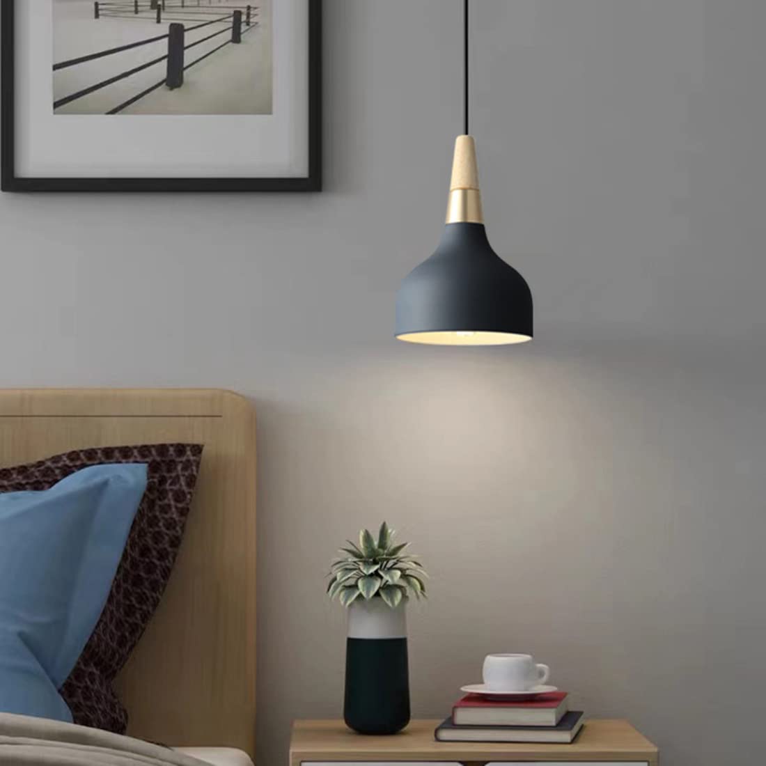 Amazon.co.jp : 3個セット ペンダントライト ブラック 鉄製 ダクト