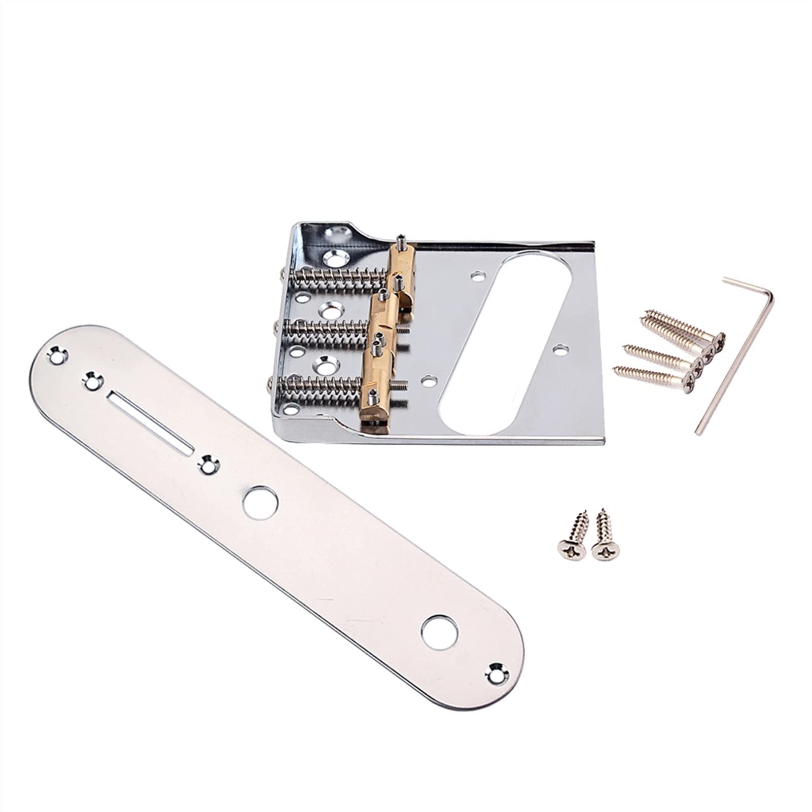 FLFL Puente De Guitarra Vintage De Chrome Y Piezas De Puente para TL- Guitarra Eléctrica De Estilo Sistema Puente Guitarra
