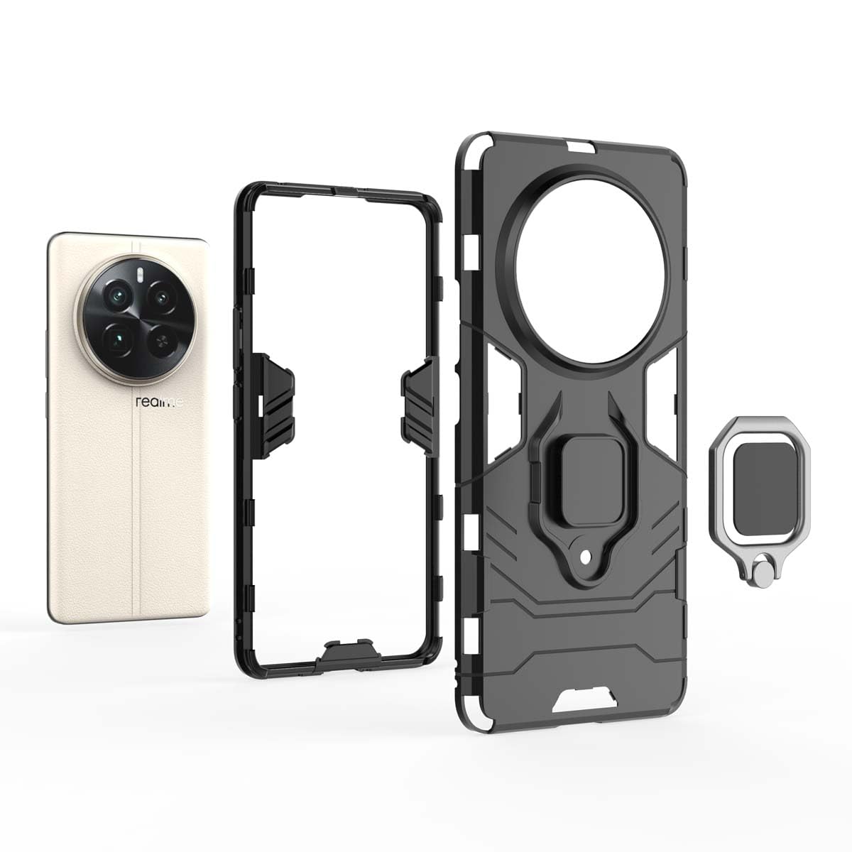 GOKEN Cover for Realme 12 Pro Plus (Pro+)/Realme 12 Pro 5G, TPU/PC Dual