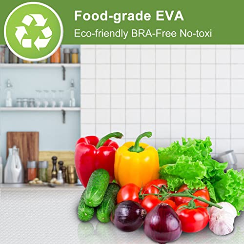 Wochitv Shelf Liner For Cabinets, Drawer 23.6 Inch Wide X 20 Long, Non Slip Eva Plastic Easy Clean Protector Cover For Counter, Desk, Table, Showcase, Reptile Tank, Clear #TOP1