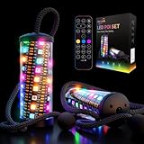 POILOVES LED Poi Stick, 241 Light Modes USB Rechargeable Magic Glow Stick with Customizable Colors, Profound Visual Effect for Flow Arts Rave Festival Performance