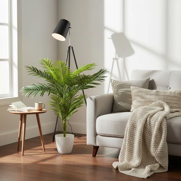Image of Kayra Decor 3 Feet Artificial Palm Tree for Home Decor | Artificial Plants with Pot