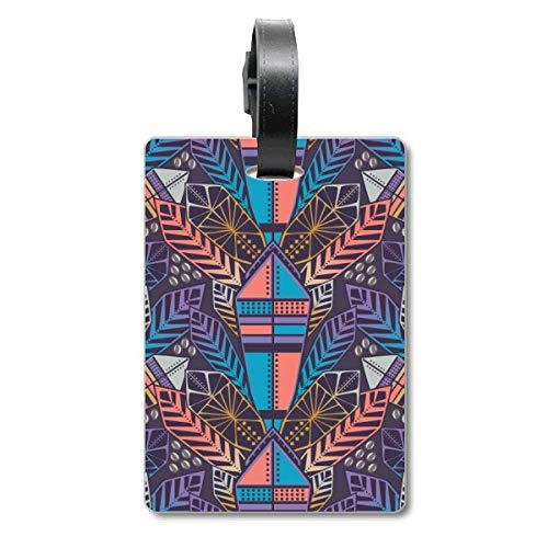 Étiquette d'identification de valise avec motif symétrique anti-perte