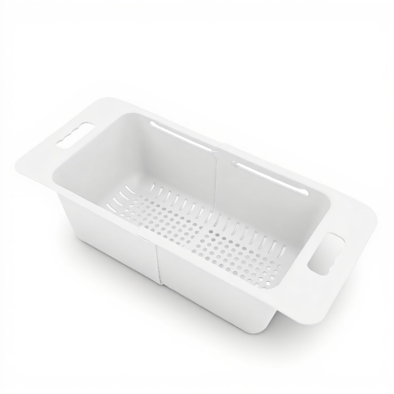 Cesta para congelador de pecho, 15 a 25 kg, contenedor de almacenamiento expandible con asa, organizador universal ajustable para congelador profundo para cocina (blanco)