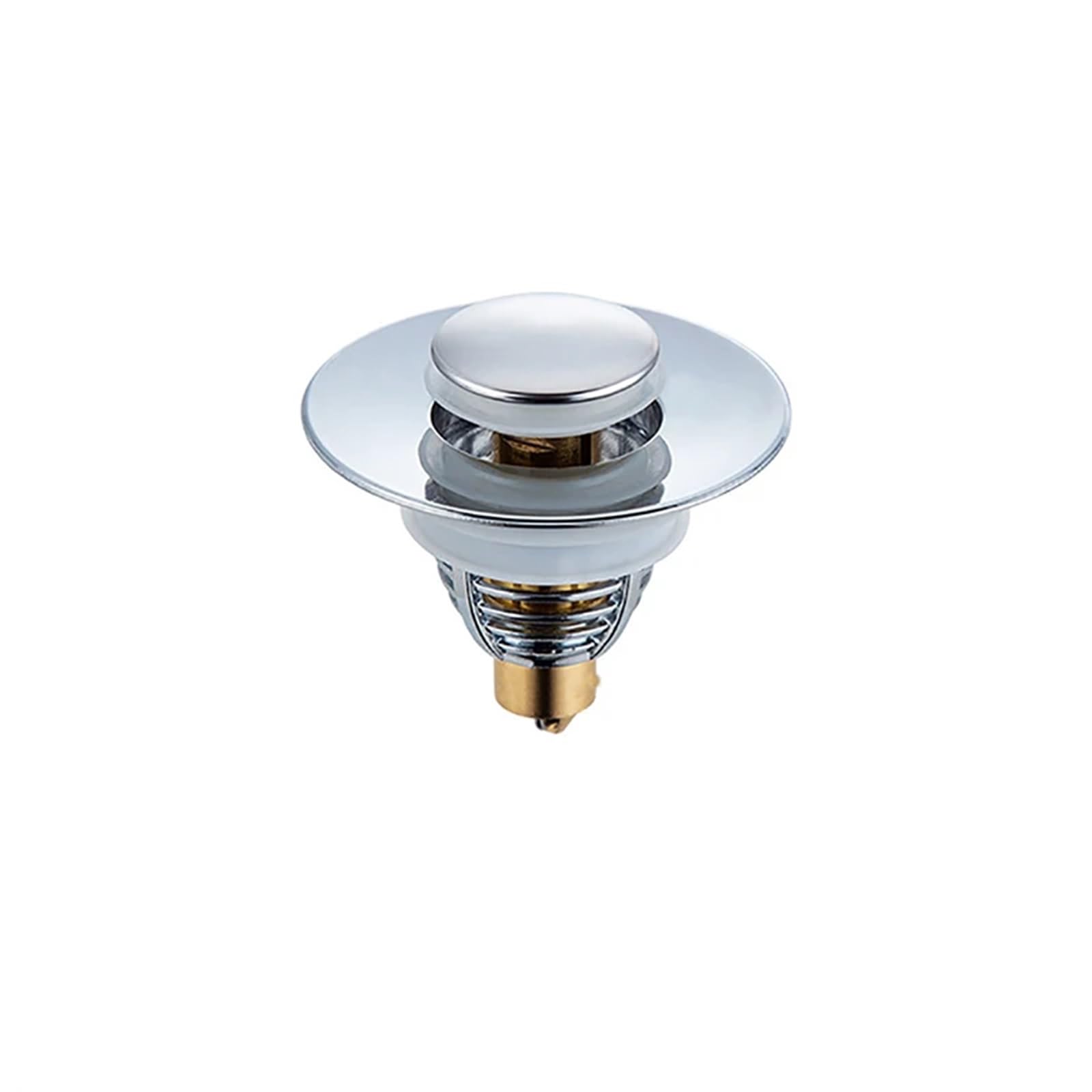 sink plug, 2pcs Copper Pop-Up Bounce Core Basin Drain Filter Hair Catcher Bath Stopper Shower Sink Strainer Plug(Style 1)