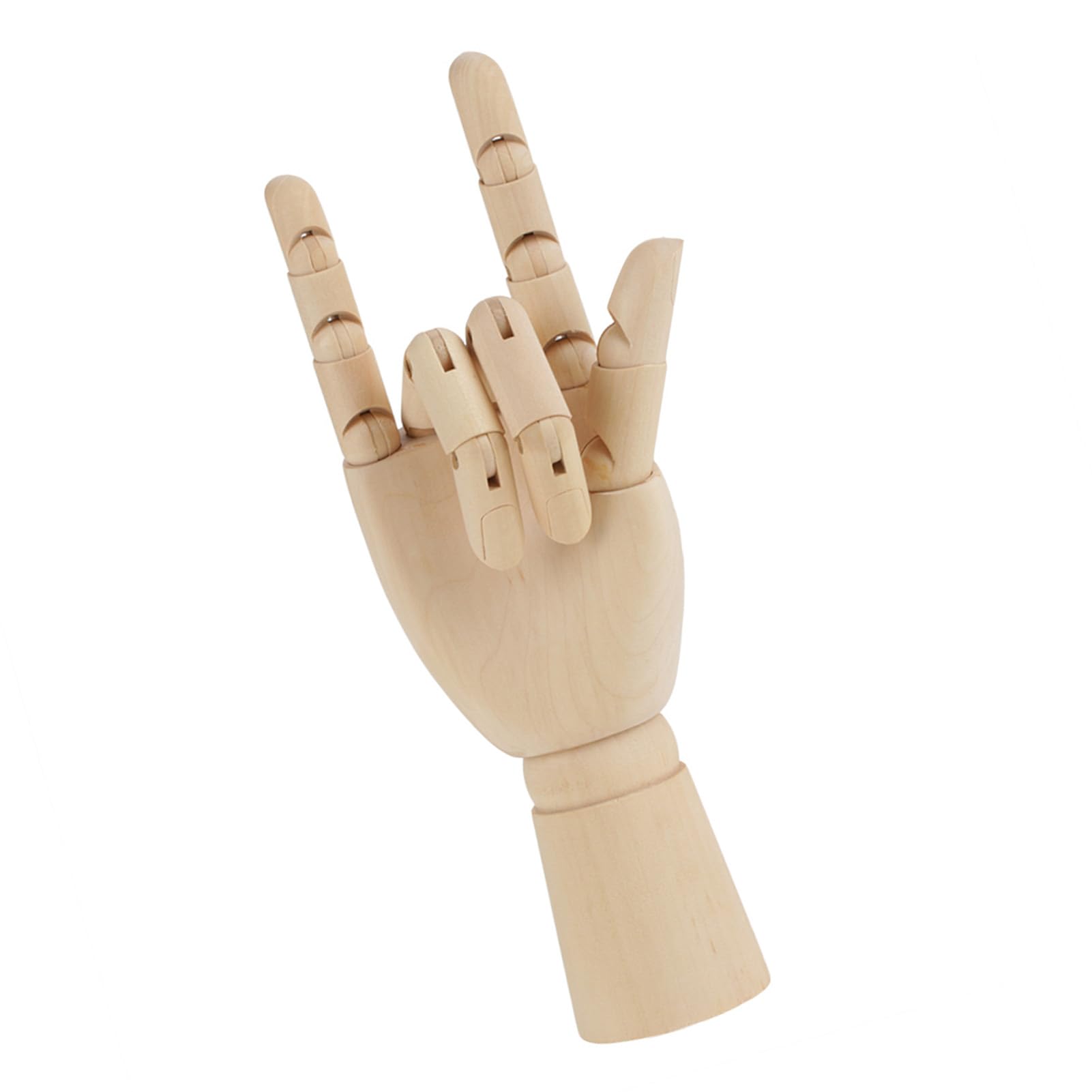 Wooden Mannequin Hand, Wooden Hand Model, with Flexible Fingers Perfectly Proportioned Office Decoration for Drawing Sketches Home Decoration (10 inch Right Hand)