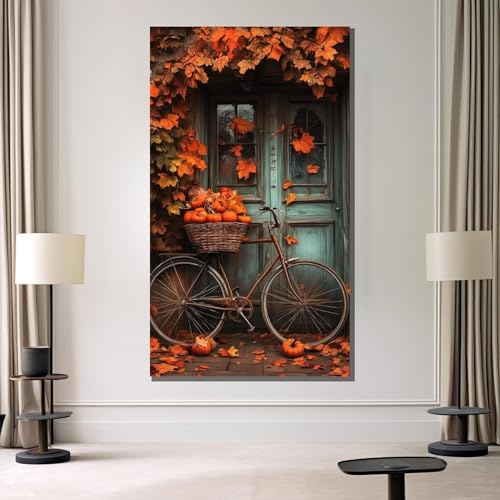 Affiche art abstrait d'automne sur toile de qualité supérieure