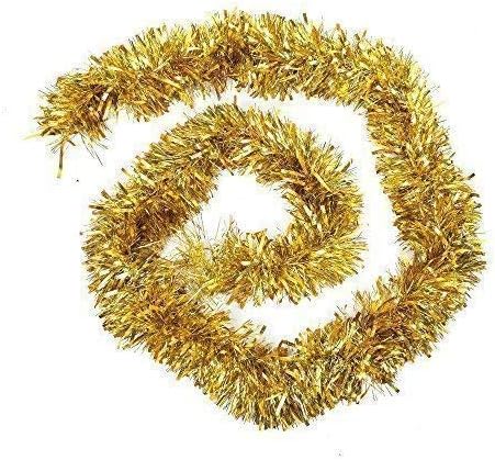 Robelli Thick Luxury Metallic Christmas Tree Tinsel Decoration - 2m (White)