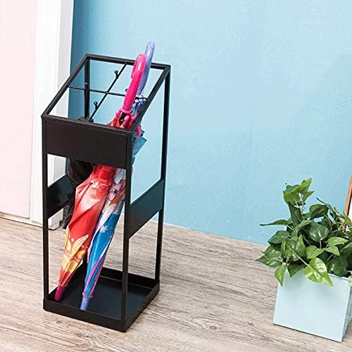 Iron Umbrella Stand Home Waterproof Drain Umbrella Holder Rack Commercial Hotel Lobby Rain Gear Storage Shelf(D)
