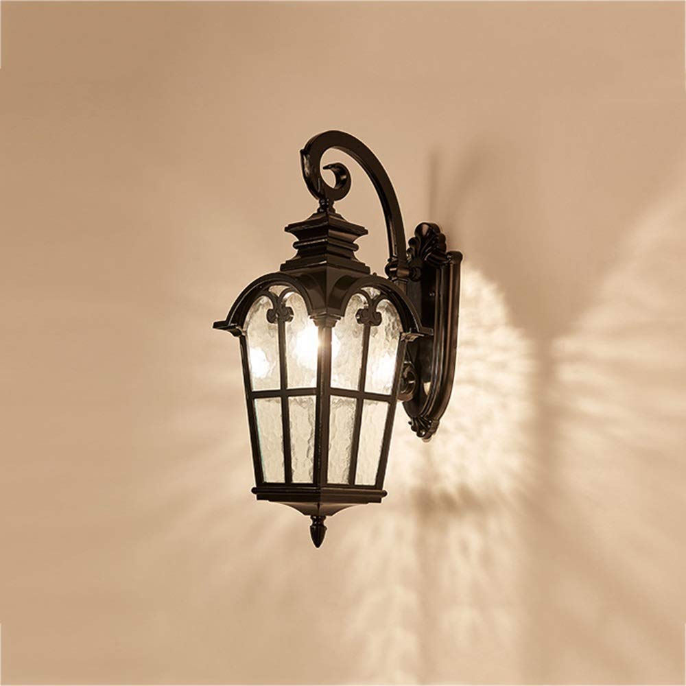 Applique murale étanche E27 Edison lanterne rétro éclairage extérieur pour villa - 7
