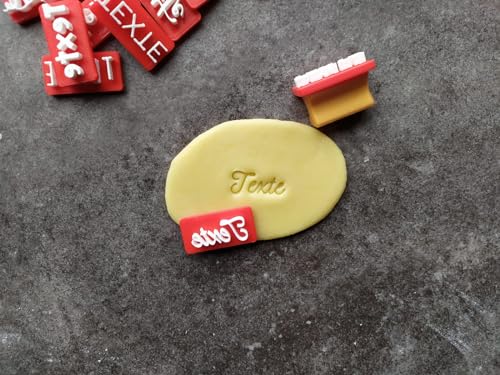 3DKOUPE - Timbro per biscotti personalizzabile - Carattere di scrittura a scelta - Personalizzabile con testo - Con o senza maniglia