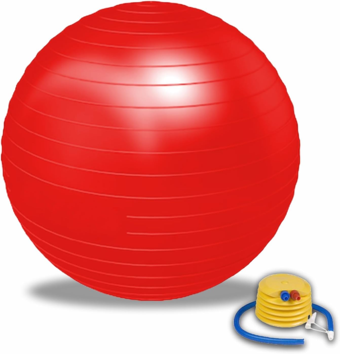 1X Pregnancy Ball, exercise ball, yoga ball, birthing ball, birthing ball, Pilate Balance Balls with Pump, Anti-Slip & Anti-Burst,Fitness, Physical Therapy, Gym Office and Home Exercise (RED)