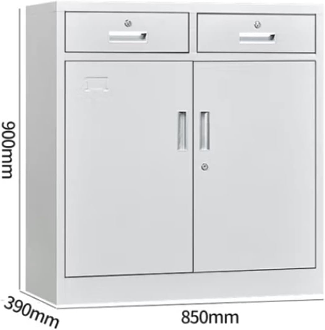 JITUIHOM Office Steel File Cabinets 2 Drawer Low Cabinets Small Storage Cabinets with Locks(1.1mm)