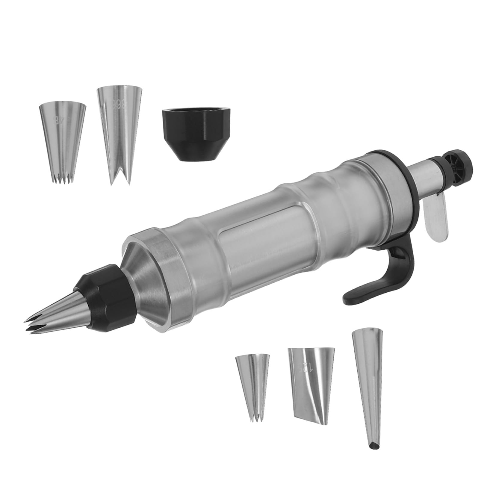 TOYANDONA Outil de Décoration de Gâteaux en INOX Embouts Variés, Presse à Biscuits Détachable, Accessoire Pâtisserie Pratique pour Maison et Cuisson DIY, Matériel Pâtisserie Professionnel