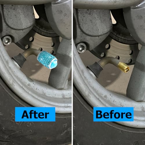 image for Mandark 4PCS Bling Car Tire Valve Stem Caps, Crystal Rhinestone Vehicl