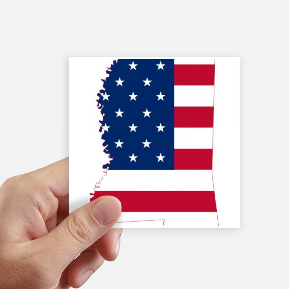 Autocollant de 10 cm Mississippi étoiles stripes sticker mural pc portable moto 8pcs