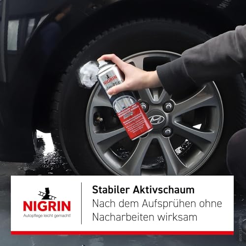 NIGRIN Reifenpflege Schaum-Reiniger, 500 ml, schützt Autoreifen vor UV-Strahlen, Schmutz und Salz… – Ansicht 5