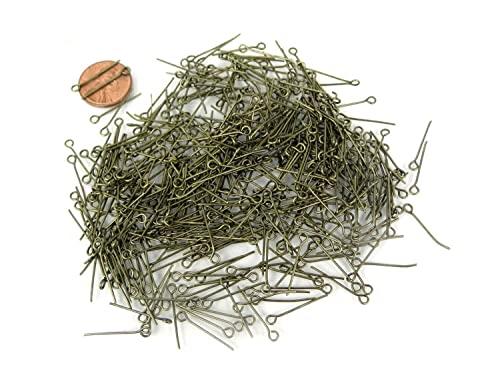 Eyepins Antique Bronze Eye Pins 21 Gauge 20mm Long- 500pcs