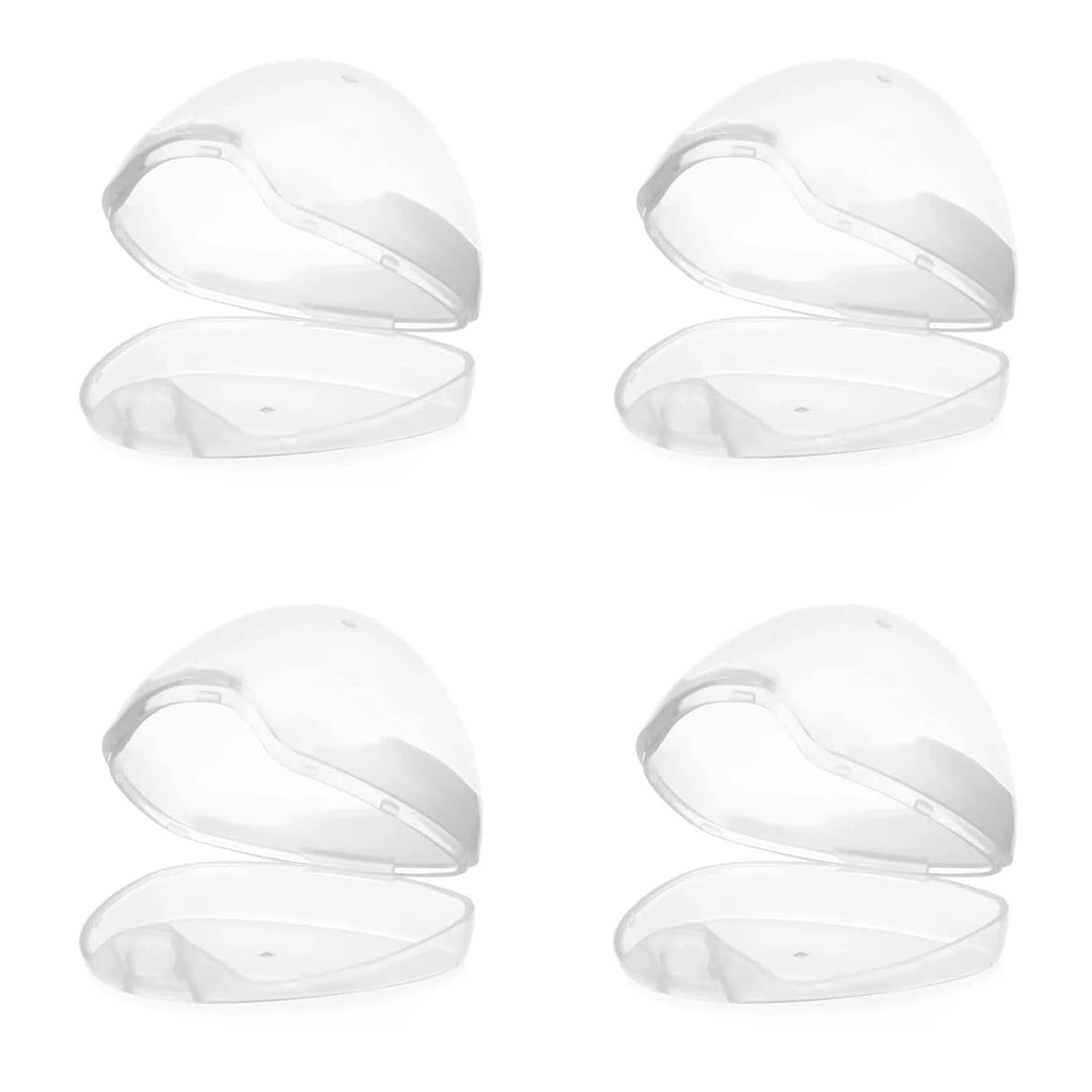 Yesmin 4 Pcs Baby Pacifier Cases - Portable Universal Sterilizing Holder Box for Travel Car & Home (White)