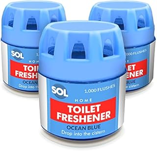 3pk Toilet Fresheners x 70g | Each Ocean Scented Blue Toilet Cistern Blocks Lasts for 1000 Flushes | Toilet Cleaner for Cistern Prevents Limescale | Toilet Blocks for Cisterns