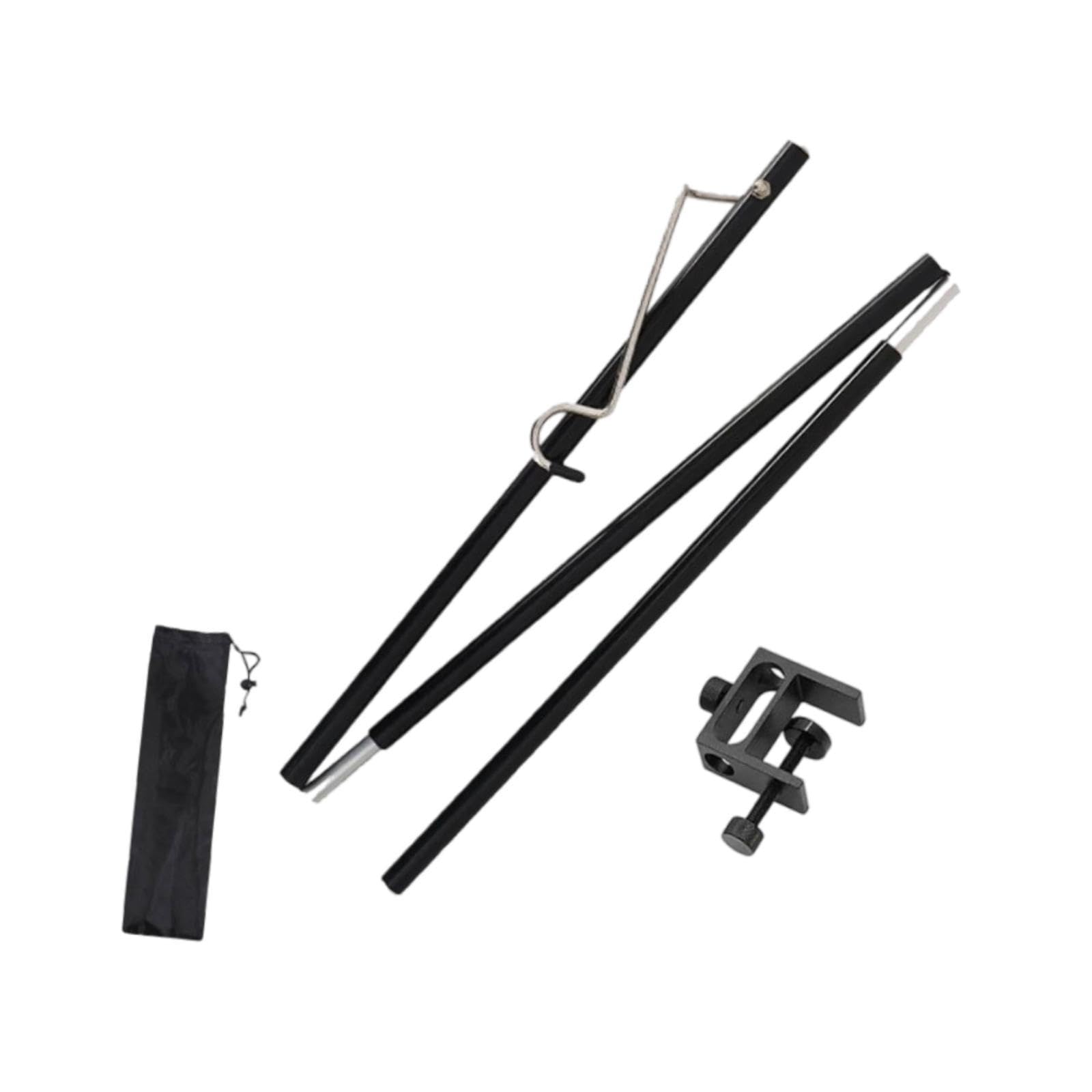 QSTDGVPW Camping Lantern Stand Hanging Light Holder Desktop Lightweight Folding Lamp Stand Lamp Pole for Travel Garden BBQ Outdoor, Single Hook