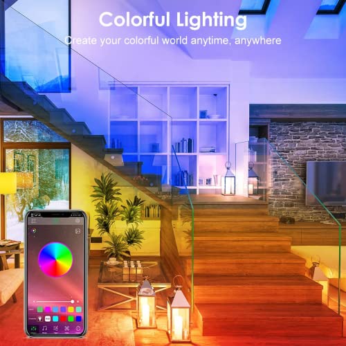L8Star 133Ft Led Lights For Bedroom, 40M Led Strip Lights Rgb Lights Strips With Remote And Bluetooth Control Apply For Home Decoration Sync To Music #TOP1
