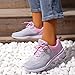 KVOTUU Womens Bowling Shoes Breathable Mesh Walking Shoes Comfortable Air Cushion Running Shoe Fashion Sneakers Lightweight Athletic Sneakers Casual Loafers Grey