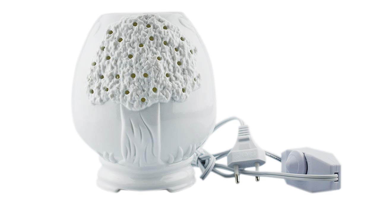 GulfDealz Electric Table Lamp Diffuser,Desk Top light Glass Home Decor,Warm White