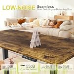 Furmax Electric Standing Desk, 48 x 24 Inches Sit Stand up Desk, Sit Stand Height Adjustable Home Office Desk with 4 Height Position Memory - with Splice Board (Rustic Brown, 48)