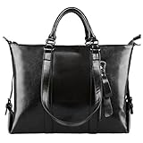 S-ZONE 3-Way Women Genuine Leather Shoulder Bag Work Tote Handbag