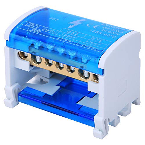 207 Terminal Distribution Box,Din Rail PA Nylon 2- Junction Box,Professional 94V-2 Fire Rating Insulation Terminal Distribution Box 2 for Electrical Engineering