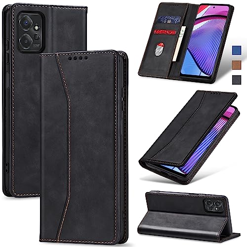 Image of Jasonyu Flip Wallet Case for Moto G Power (2023),Black